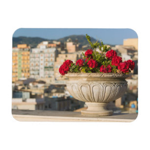 Magnet Flexible Italie, Sicile, Termini Imerese, Vue & Fleurs