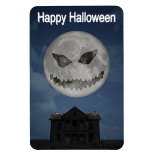 Magnet Flexible Jack-o'-lantern effrayant Lune d'Halloween