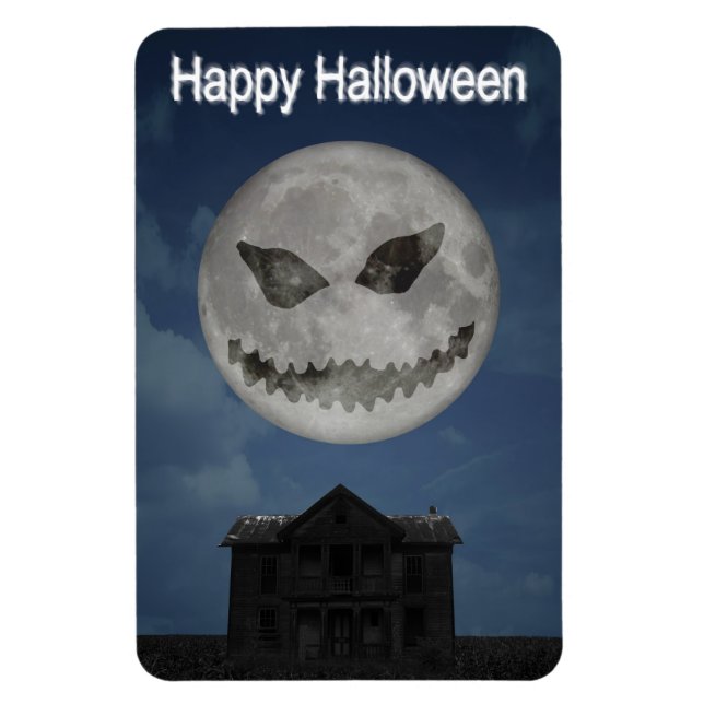 Magnet Flexible Jack-o'-lantern effrayant Lune d'Halloween (Vertical)