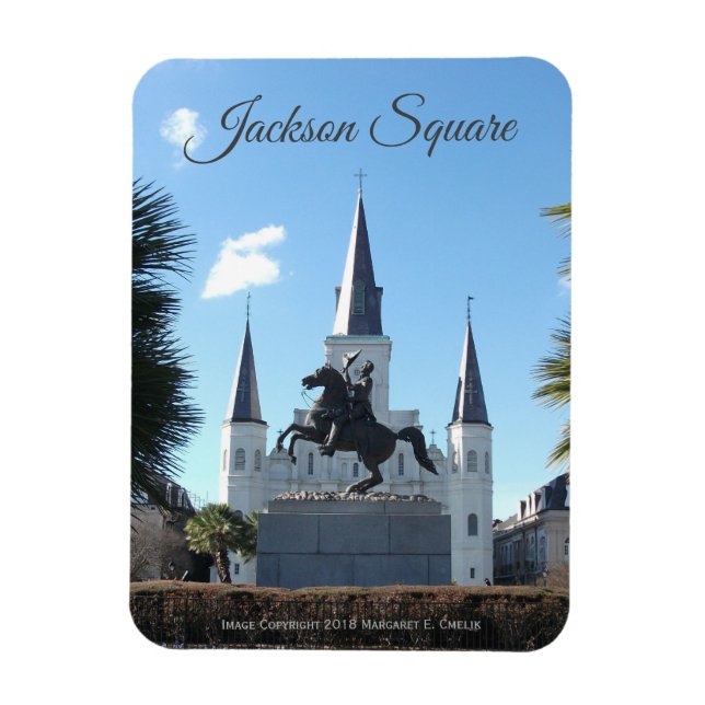 Magnet Flexible Jackson Statue, Cathédrale Saint-Louis Jackson Car (Vertical)