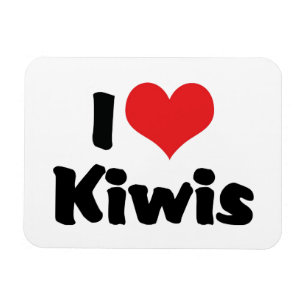 Magnet Flexible J'adore les kiwis à coeur - Amateur de kiwi