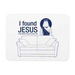 Magnet Flexible J'ai trouvé Jésus qu'il était derrière le diva