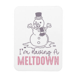 Magnet Flexible J'ai une fonte - Drôle Snowman Design