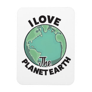 Magnet Flexible J'aime la planète Terre