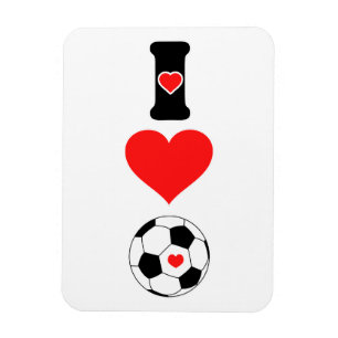 Magnet Flexible J'aime l'aimant de football