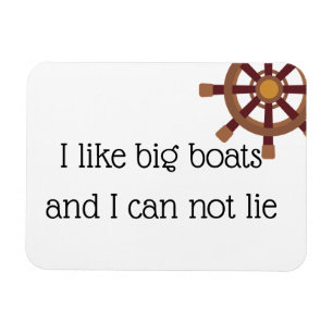 Magnet Flexible J'Aime Les Gros Bateaux Stateroom Funny Cruise Doo