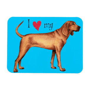 Magnet Flexible J'aime mon chien rouge