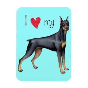 Magnet Flexible J'aime mon Doberman