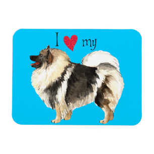 Magnet Flexible J'aime mon Keeshond