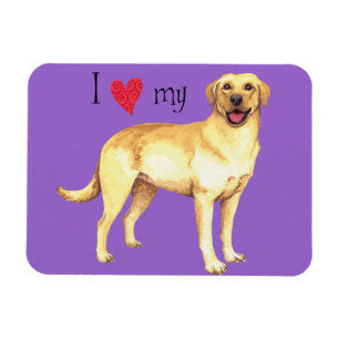 Magnet Flexible J'aime mon laboratoire jaune