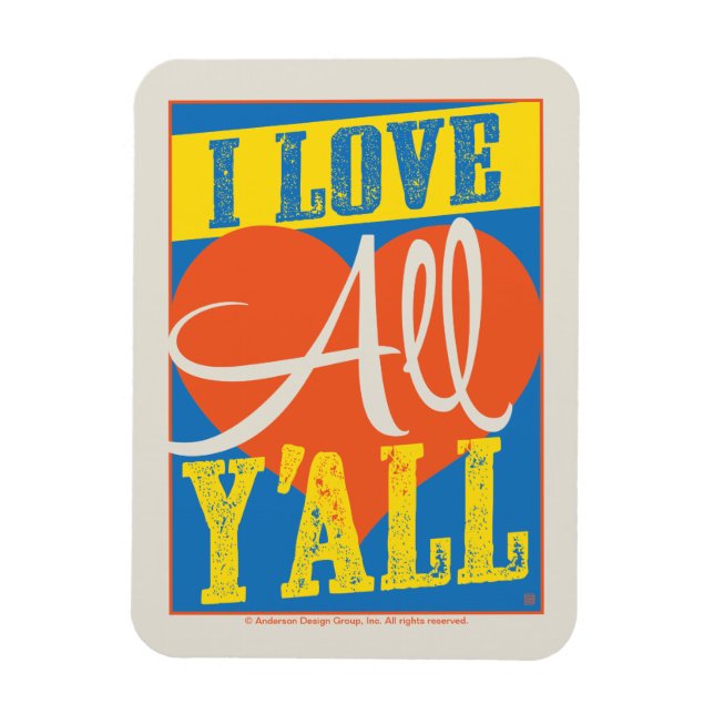 Magnet Flexible J'aime tout le monde (Vertical)