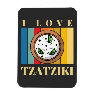 Magnet Flexible j'aime tzatziki cuisine grecque souvenirs de Grèce