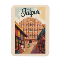 Jaipur Inde Hawa Mahal Illustration Art Voyage