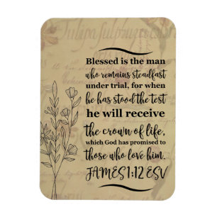 Magnet Flexible James 1:12 Verset de la Bible