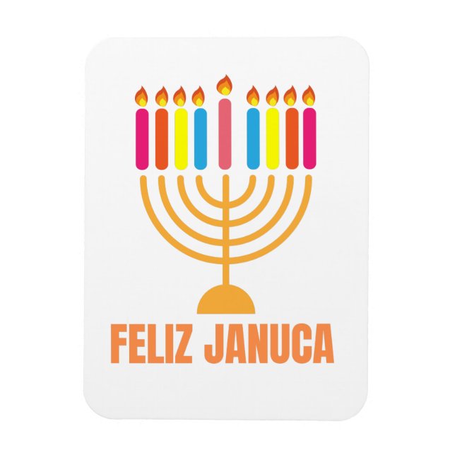 Magnet Flexible Januca, Feliz Januca, Menorah, Masada, Janucia (Vertical)