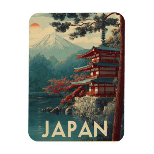 Magnet Flexible Japon Mont Fuji vintage