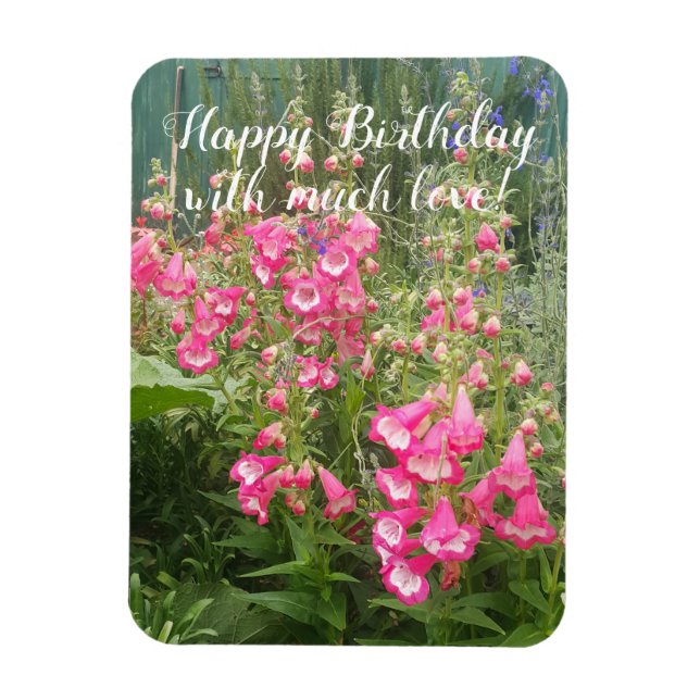 Magnet Flexible Jardin de fleurs Penstemon Jardin fleuri Joyeux an (Vertical)