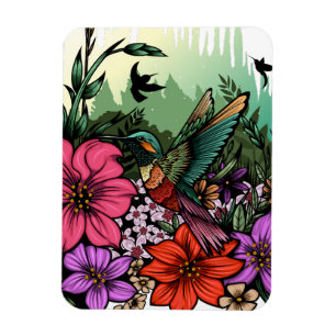 Magnet Flexible Jardin des colibris