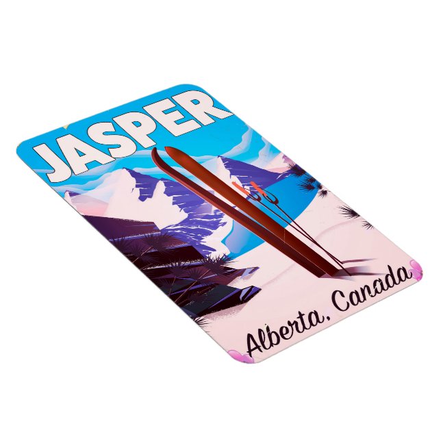 Magnet Flexible Jasper Alberta affiche de voyage du Canada (Côté Droit)