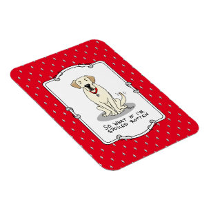 Magnet Flexible Jaune pourri du labo Labrador Retriever Drôle