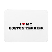 J'Coeur Mon Boston Terrier Aimant Flexible