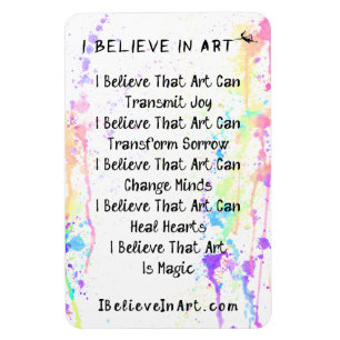Magnet Flexible Je crois au manifeste d'art promotionnel