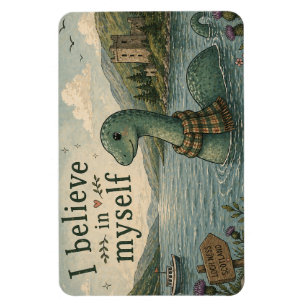 Magnet Flexible Je crois en moi-même Loch Ness Monster fantaisiste