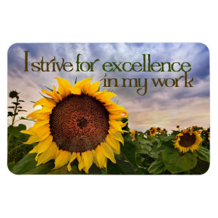 Magnet Flexible "Je m'efforce d'atteindre l'excellence" Motivation