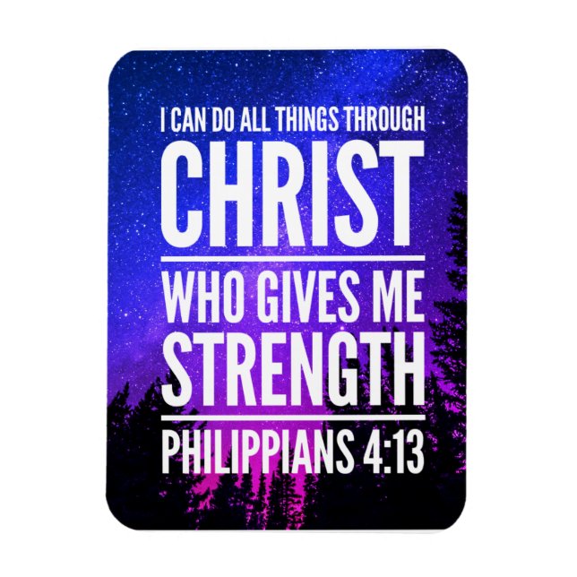 Magnet Flexible Je Peux Faire Toutes Les Choses Bible Chrétienne V (Vertical)