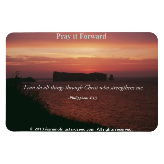 Magnet Flexible Je peux faire toutes les choses Citation biblique (Horizontal)