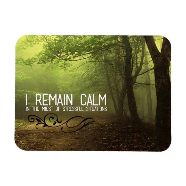 Magnet Flexible "Je reste calme" Motivation Affirmation Flexible (Horizontal)