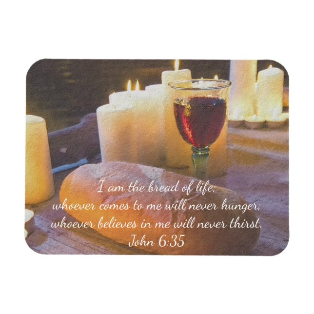 Magnet Flexible Je suis l'aimant du pain de vie (Horizontal)