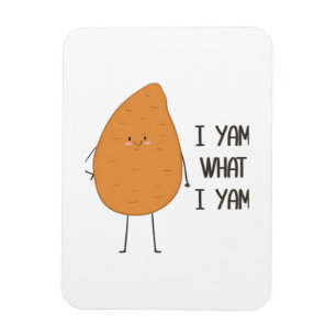 Magnet Flexible Je Yam Ce Que Je Yam ! Super Yam Vegetable Pun