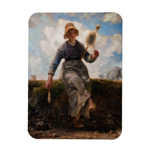 Magnet Flexible Jean-Francois Millet - La fillette (Vertical)