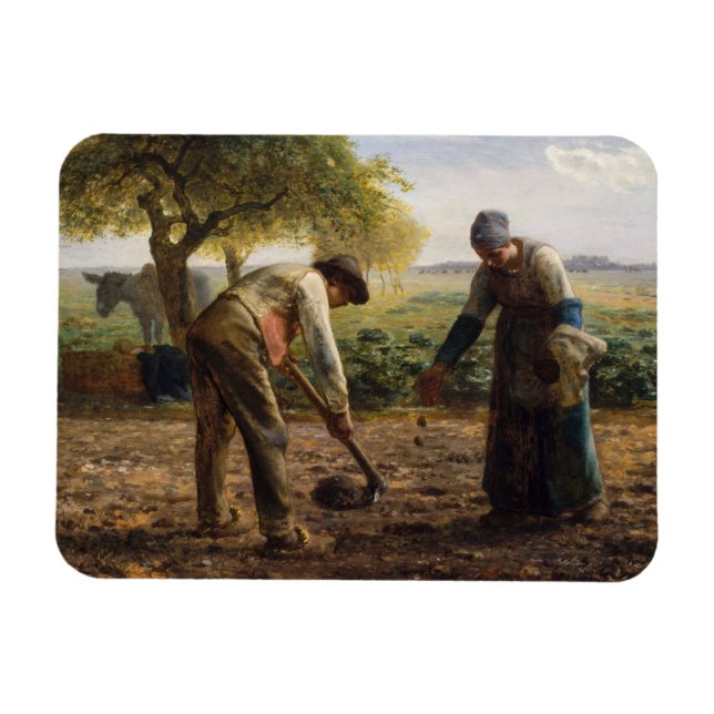 Magnet Flexible Jean-François Millet - Planteurs de pommes de terr (Horizontal)