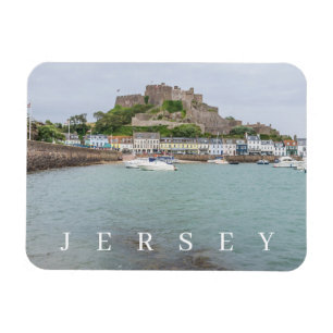 Magnet Flexible Jersey Mont Orgueil Vue du château aimant frigo