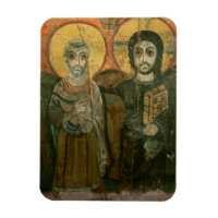 Jésus avec Abbot Coptic Icon