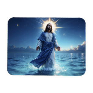 Magnet Flexible Jésus Christ marchant sur la scène biblique de l'e