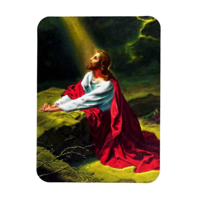 Magnet Flexible Jésus Christ prier dans le jardin de Gethsémani (Vertical)