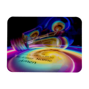 Magnet Flexible Jésus religieux Lumière du monde & prière Amen