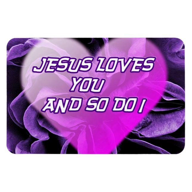 Magnet Flexible Jésus vous aime & tout comme I_Premium Flexi Magne (Horizontal)