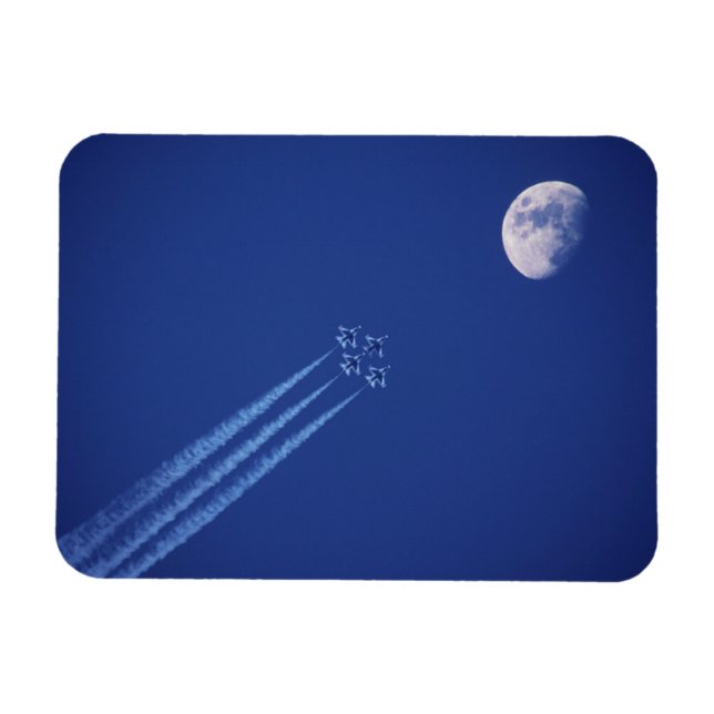 Magnet Flexible Jets à côté de la lune | Colombie-Britannique (Horizontal)