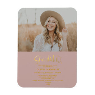 Magnet Flexible Jeu d'or moderne Grd Party Photo Invitation