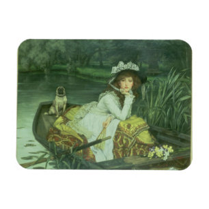 Magnet Flexible Jeune femme de James Tissot dans un bateau, ou