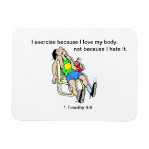 Magnet Flexible J'exerce parce que j'aime mon corps personnalisabl