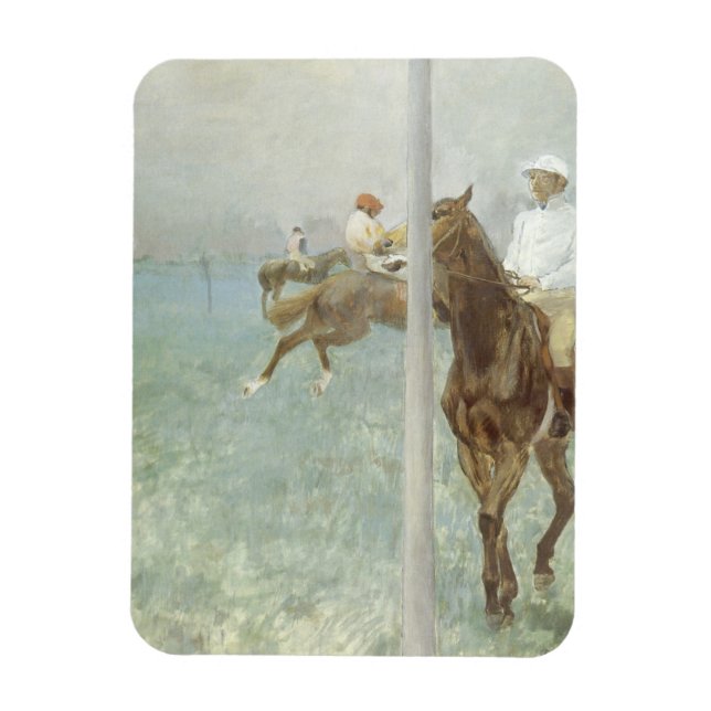 Magnet Flexible Jockeys Before the Race par Edgar Degas (Vertical)
