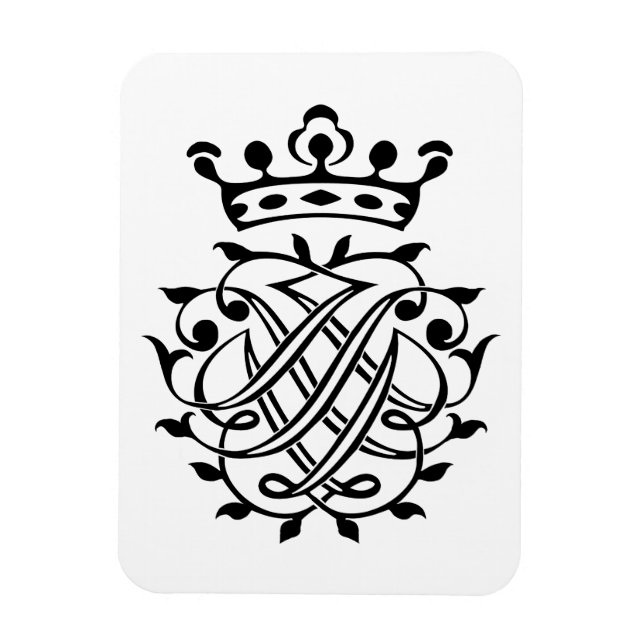 Magnet Flexible Johann Sebastian Bach Crest Monogramme Insignia (Vertical)
