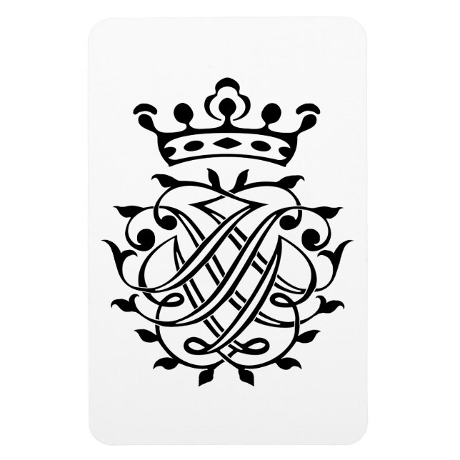 Magnet Flexible Johann Sebastian Bach Crest Monogramme Insignia (Vertical)