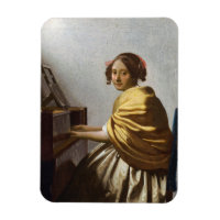 Johannes Vermeer - Jeune femme assise à Virginal