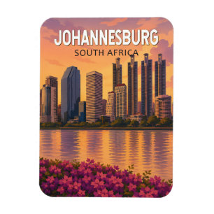 Magnet Flexible Johannesburg Afrique du Sud Illustration Voyage Ar